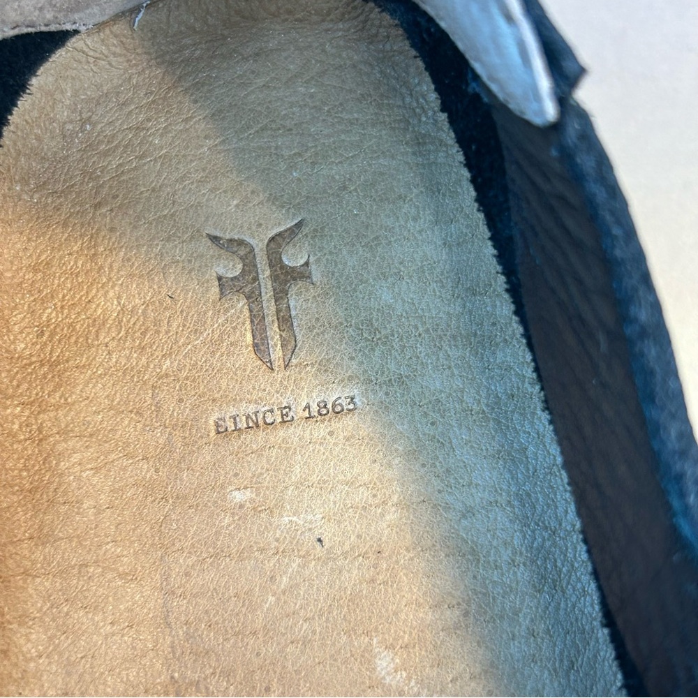 Frye Lena Low Lace Sneakers Leather Black Women’s Size 10M Shoes - Picture 7 of 10